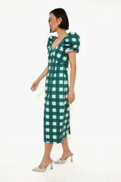 Juniper Warped Gingham Alexandra Dress -ULLA JOHNSON SHOP RAgJL1XxmGDx31PHvgUSJBCWbPHiEmmC 1