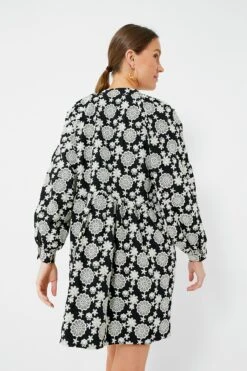 Black & Ivory Eyelet Kathleen Long Sleeve Dress -ULLA JOHNSON SHOP RDqxfwPc1kHseBXmvXHVqvuHbCAMkyGy 1