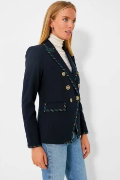 Veronica Beard Navy Stripe Miller Dickey Jacket -ULLA JOHNSON SHOP RQzTh7L5vO1rBTgAWiC92bfhdLHpaoeC 1