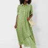 Verdant Basketweave Geo Lucille Dress