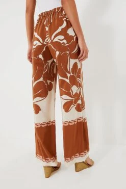 Brown Spray Of Flowers Wide Leg Pants -ULLA JOHNSON SHOP SCIai5wxFgIm5MUoXrDvWTXFbjSRvISw 1