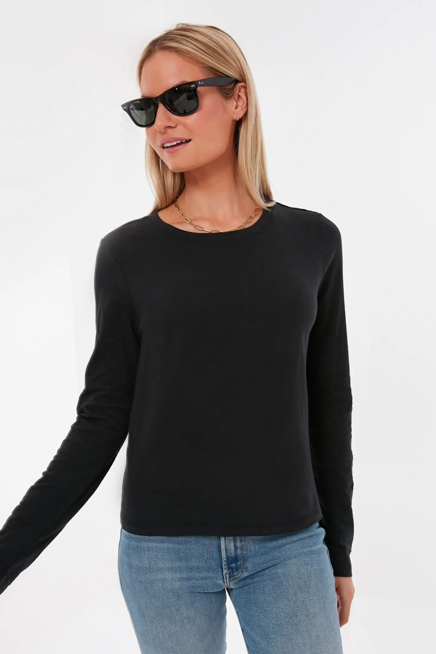 Black Modern Slub Long Sleeve Tee 1 Black Modern Slub Long Sleeve Tee