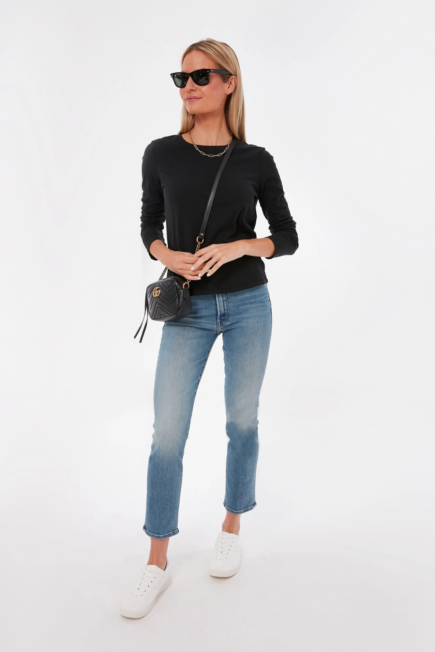 Black Modern Slub Long Sleeve Tee 2 Black Modern Slub Long Sleeve Tee - Image 2