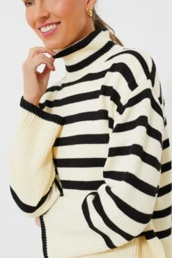 Cream Striped Turtleneck Sweater -ULLA JOHNSON SHOP SGAu7Fa6LS5tFfpif1LeKuRSAHa8z8C7 1