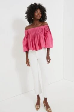 Hot Pink Pleated Portia Top -ULLA JOHNSON SHOP SVD9wFA4j7EhqyuSvMoAdMDYmA6bJ8x2 1
