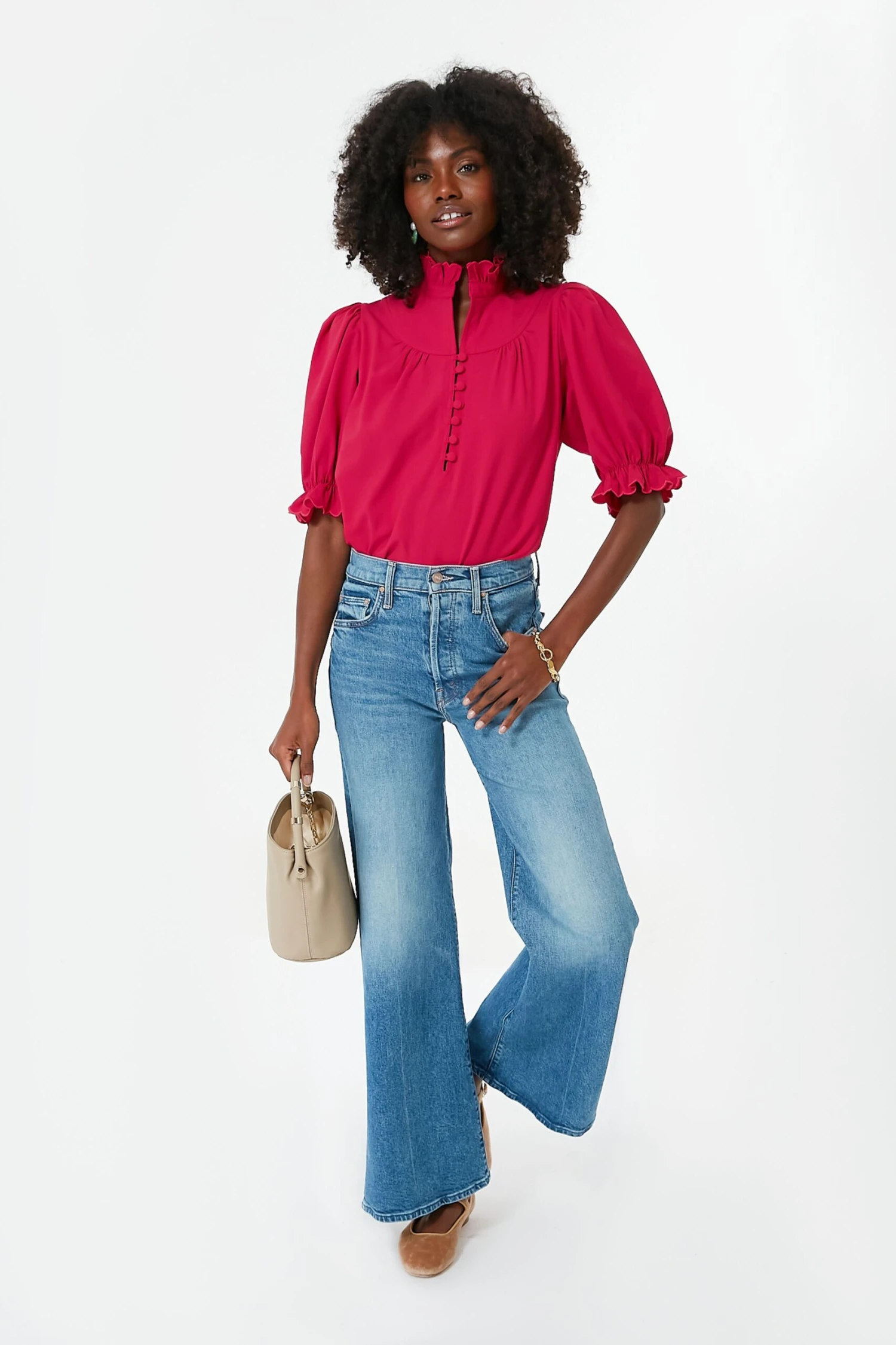 Raspberry Selena Blouse 2 Raspberry Selena Blouse - Image 2