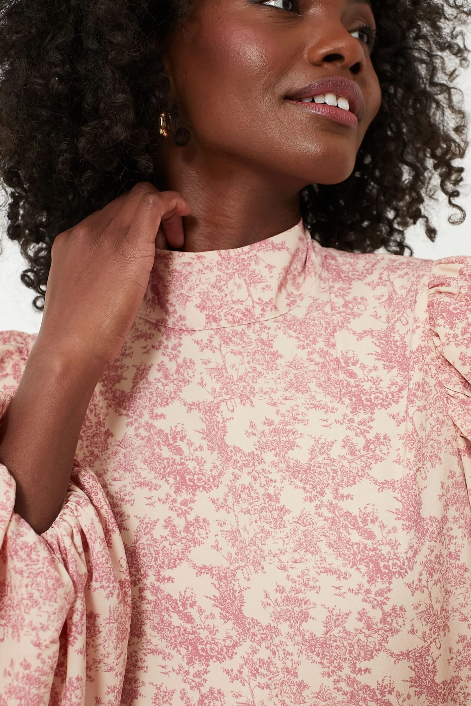 Pink Toile Thayer Blouse 5 Pink Toile Thayer Blouse - Image 5