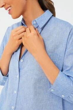 Chambray Adair Boyfriend Shirt -ULLA JOHNSON SHOP UHAQ4H9858ktOetfa4VieYa1SEVM6Pr2 1