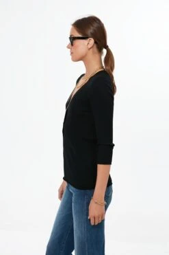 Black Hendrix Henley -ULLA JOHNSON SHOP UY2X2MUUsDtfN6Znib69F9XgvijhVubY 1
