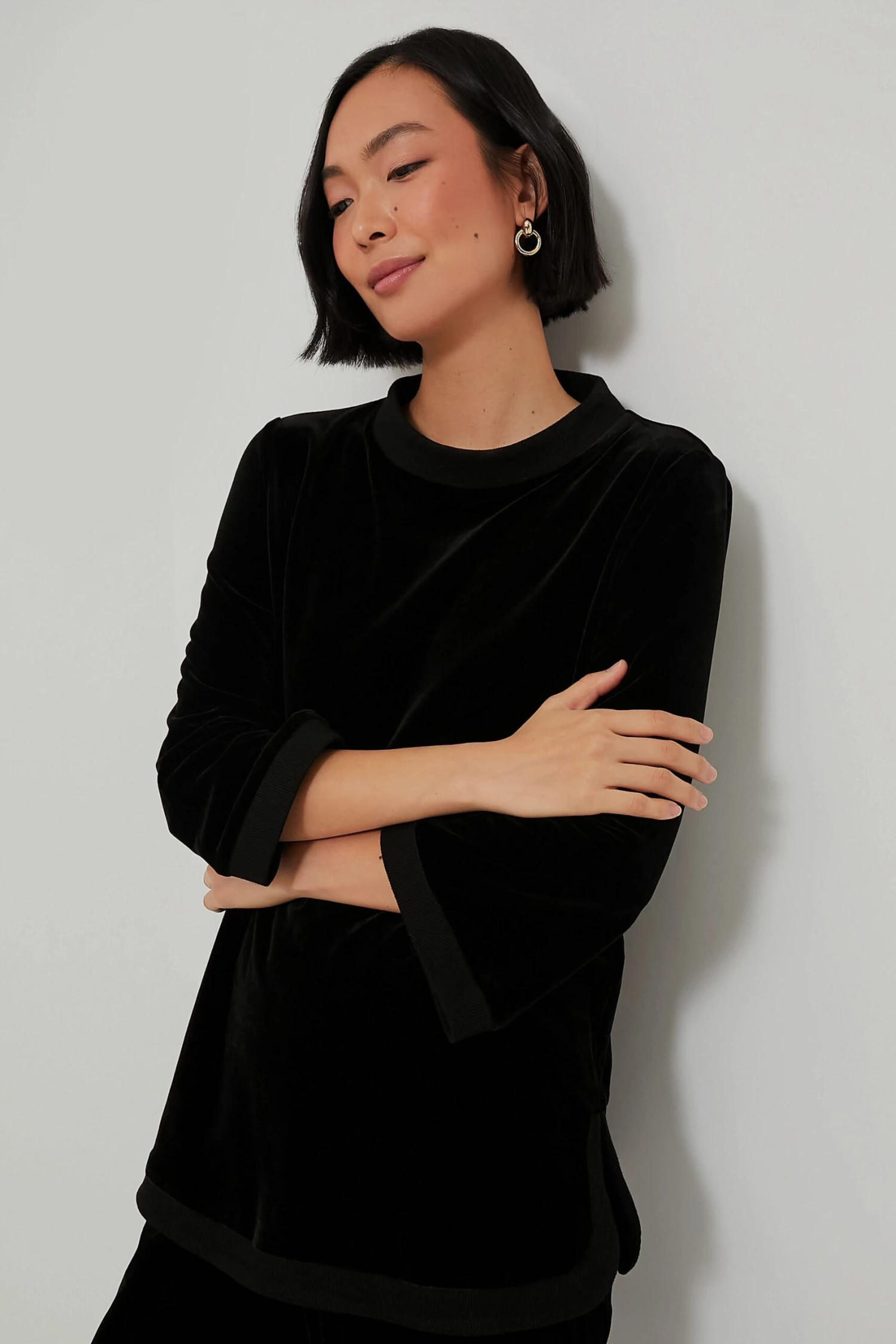 Black Velour Jojo Top 1 Black Velour Jojo Top