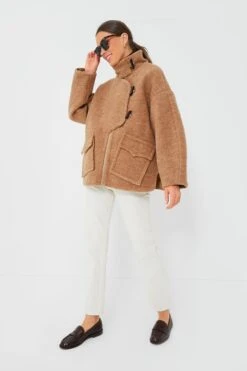 Ganni Tiger's Eye Boucle Wool Drop Shoulder Jacket -ULLA JOHNSON SHOP Uw2mVLRKAbL8rkFbDDTCq5tBkKfi65LL 1