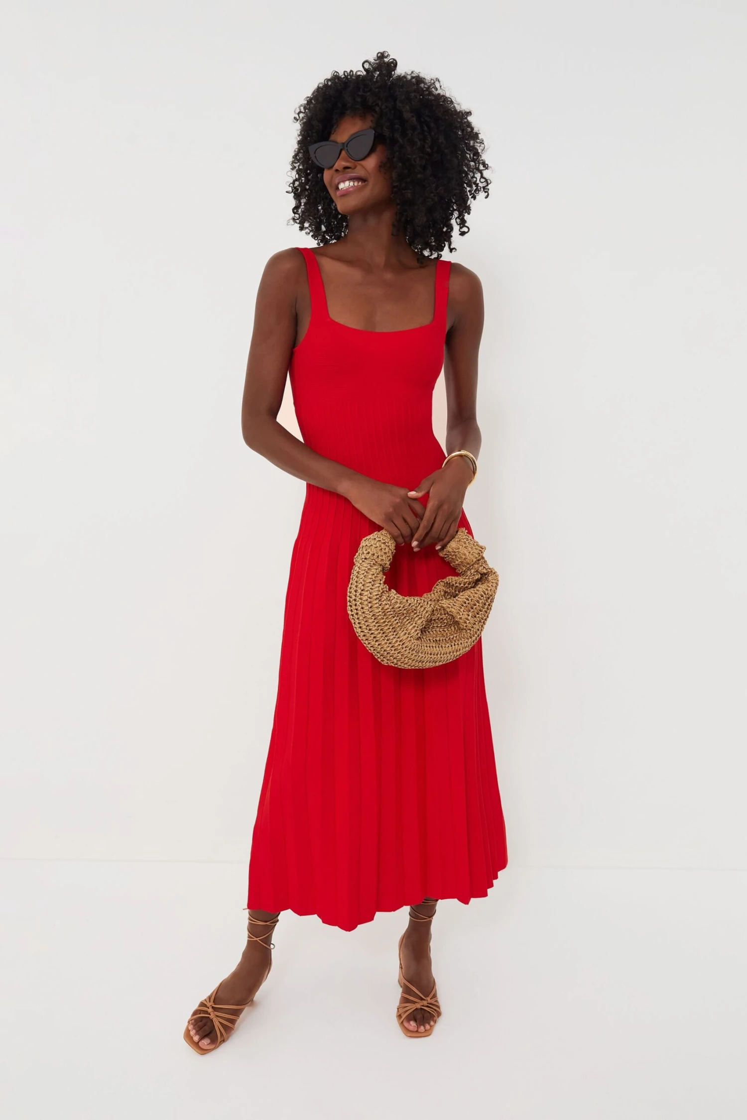 Staud Red Rose Ellison Dress 1 Staud Red Rose Ellison Dress