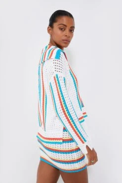 Solid & Striped Crochet Vertical Stripe Lola Pullover -ULLA JOHNSON SHOP VYCSIZKjKTKl04KreSNiaQeh5U0h6C32 1
