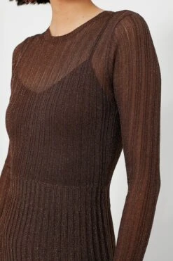 Brown Long Sleeve Maxi Dress -ULLA JOHNSON SHOP Vg6TqjH18lI7Wqu4GuJNfrsx2Iw4sxp0 1