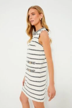 Navy Stripe Tweed Sleeveless Jackie Dress -ULLA JOHNSON SHOP WC0eqYd71kWhZuDfMT4DzgcxkATRi0HC 1