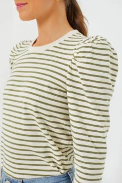Olive Striped Vesty Long Sleeve Crewneck -ULLA JOHNSON SHOP WDG27IizvWuM4AksM2eWiFM5nE9VBu35 1
