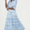Blue Floral Blair Maxi Dress