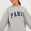 ANINE BING Grey Melange Paris Tyler Sweatshirt