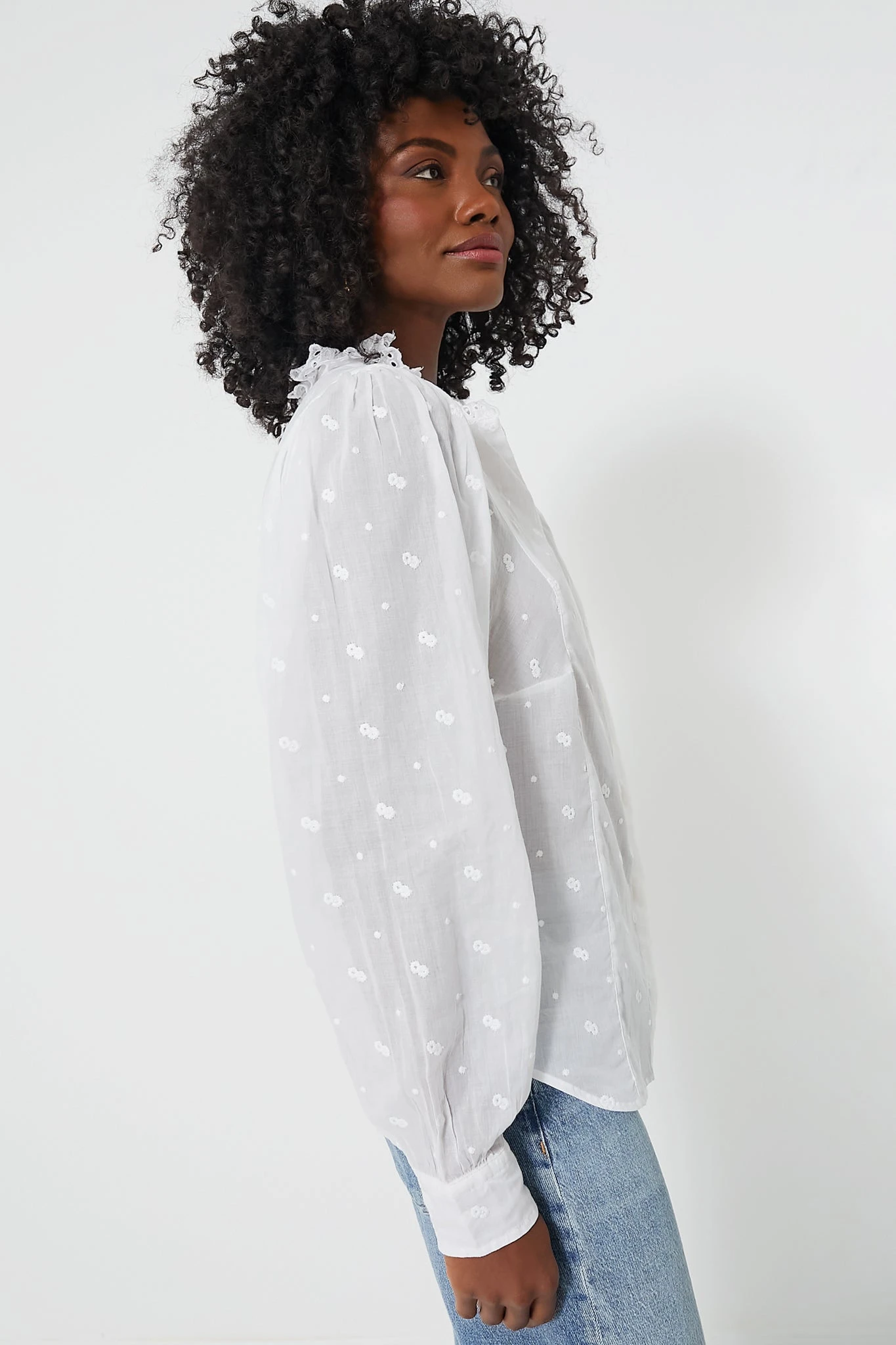 Isabel Marant Etoile White Broderie Anglaise Terzali Blouse 3 Isabel Marant Etoile White Broderie Anglaise Terzali Blouse - Image 3