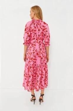 CYNTHIA ROWLEY Red And Pink Floral Saratoga Cotton Dress -ULLA JOHNSON SHOP YSisscfnoF8VGkoPRFeiHIYVQLSNzjvn 1