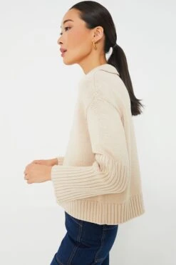 Sandstone Brenna Polo Sweater -ULLA JOHNSON SHOP YY9gSjuwiAB4dHLoifNKjCBxGp0JhmkT 1