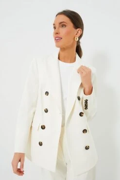 Veronica Beard Off White Fevre Dickey Jacket
