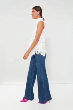 Blanc Guipure Lace Mason Top -ULLA JOHNSON SHOP ZMVFzTAfZqAHWE3uGLuDTjmipBZxovDM 1