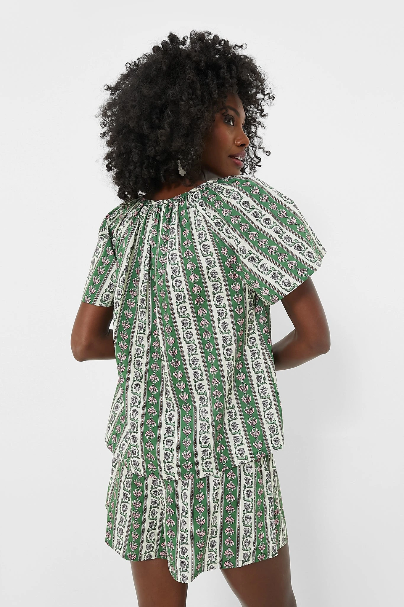 Fern And Floral Stripe Elena Top 4 Fern And Floral Stripe Elena Top - Image 4