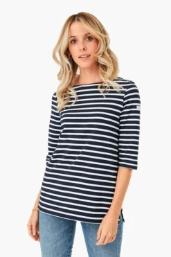 SAINT JAMES Navy-Neige Phare Tunic
