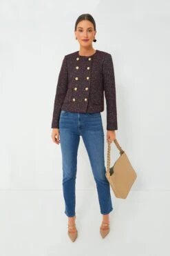 Red And Blue Tweed Marais Jacket -ULLA JOHNSON SHOP b4417eWM5plaz0aGPSjPDqlxNd2WtD1j 1