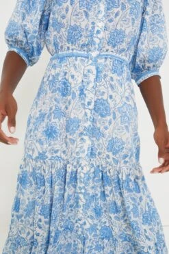 Blue Floral Blair Maxi Dress -ULLA JOHNSON SHOP b4r2LfqI0TJETBUgxhbN4OB3J0fKVMhC 1