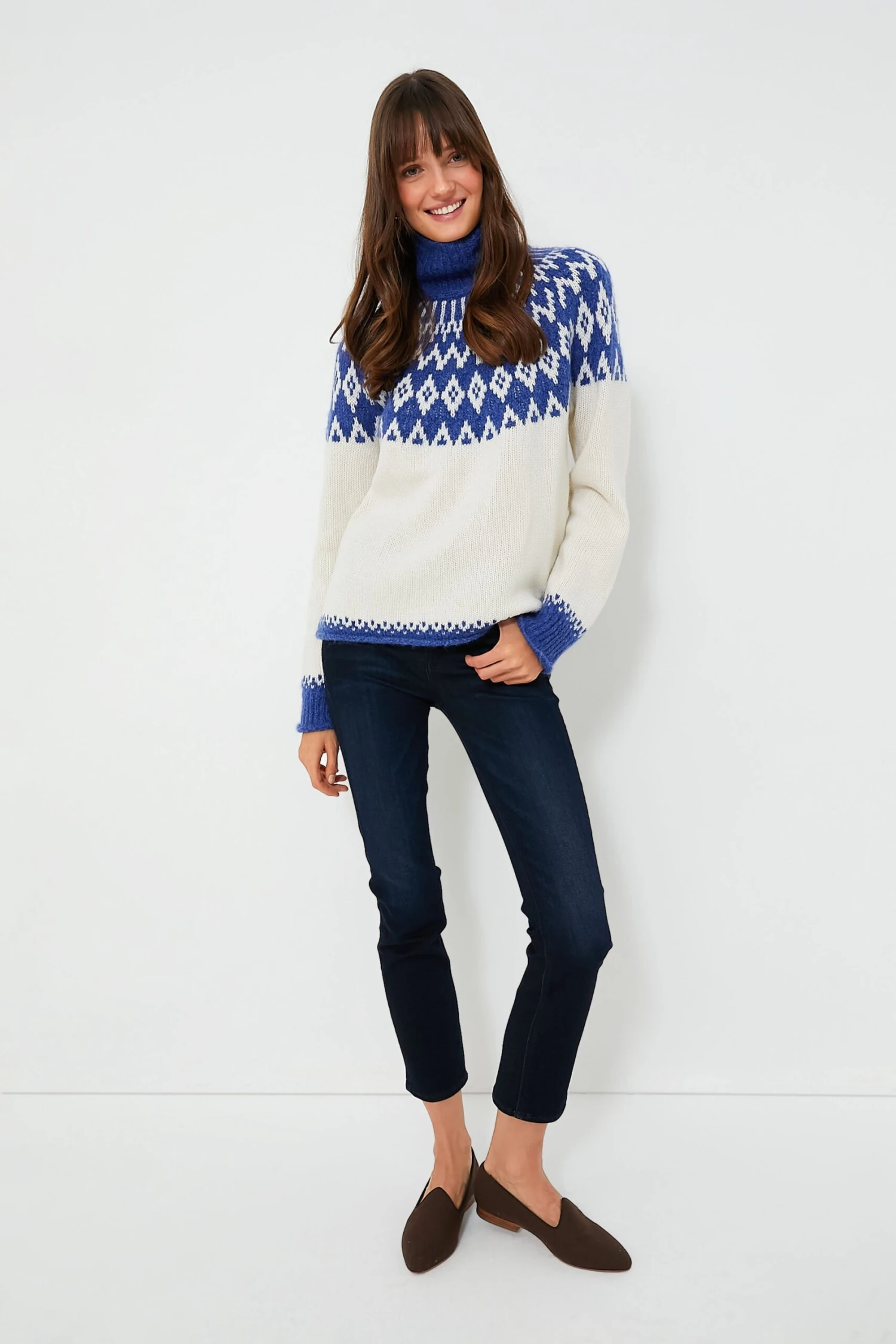 Blue Combo Bailey Fair Isle Turtleneck 2 Blue Combo Bailey Fair Isle Turtleneck - Image 2