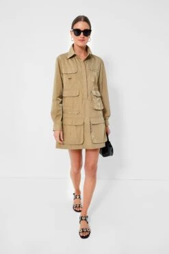 CYNTHIA ROWLEY Khaki Backpack Dress