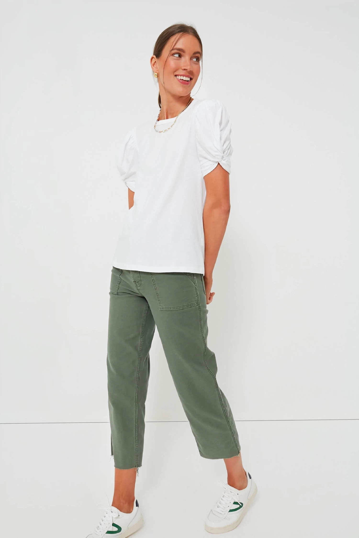 White Vesty Puff Short Sleeve Crewneck 2 White Vesty Puff Short Sleeve Crewneck - Image 2