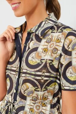 Tory Burch Navy Sundial Printed Cotton Shirtdress 11 Tory Burch Navy Sundial Printed Cotton Shirtdress -ULLA JOHNSON SHOP cLM8nbGBO1hEtRP93KqxUqBU3vcldqRn 1