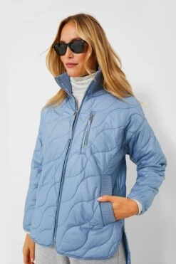 Varley Dusty Blue Danea Quilt Jacket -ULLA JOHNSON SHOP cRI9KJKtVgq9bllzDuAss3A487G5qZkk 1