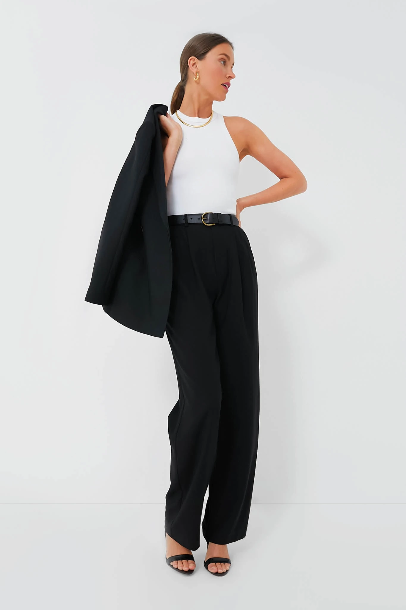 ANINE BING Black Twill Carrie Pant 2 ANINE BING Black Twill Carrie Pant - Image 2