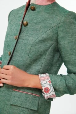 Green Linen Camille Tale Jacket -ULLA JOHNSON SHOP d0DEgDdzblfzEYI073esRw6pooMxMgw7 1