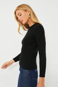 Black Alden Ribbed Crewneck -ULLA JOHNSON SHOP d1wOBOGpV2DRVgiXUFbTXmhghwLnDzaY 1