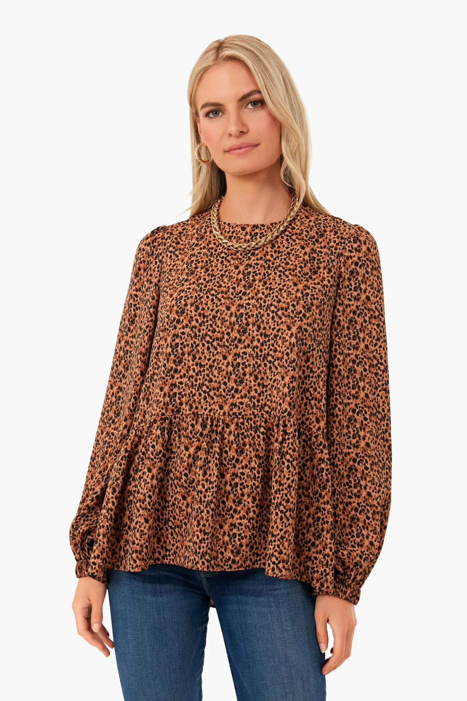 Leopard Carlota Peplum Blouse 1 Leopard Carlota Peplum Blouse