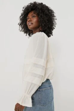 ULLA JOHNSON Ivory Cora Blouse -ULLA JOHNSON SHOP dbJvL52L2Coo7c5wHMHCXumM2dflc51a 1