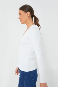 Veronica Beard White Dekalb Top -ULLA JOHNSON SHOP duLdkloqclwJTqbfykQabzBEN4rsErSG 1