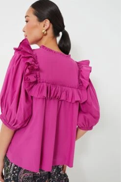 Bright Pink Janet Blouse -ULLA JOHNSON SHOP eW90lTM5zoe26PpDoA5zKcGUloUEO9A3 1