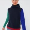 Exclusive Navy Tricolor Colorblock Park Slope