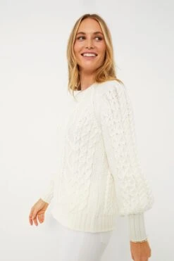 Sea Salt Harmonija Cable Sweater -ULLA JOHNSON SHOP f3skIIztXJHDjL1A2SUOt77LkmeijC9P 1