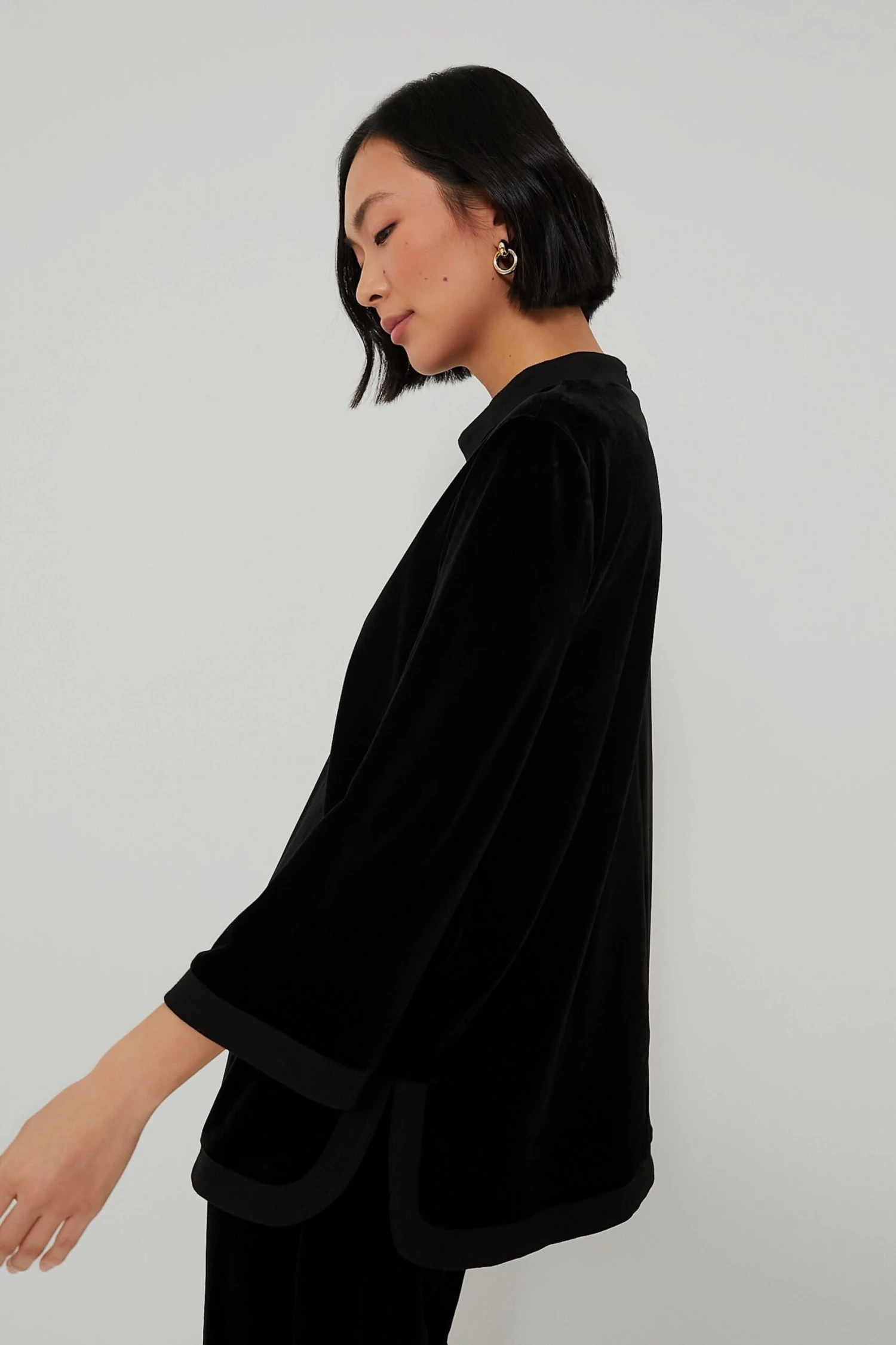 Black Velour Jojo Top 3 Black Velour Jojo Top - Image 3