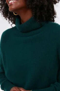 Cyprus Green Cashmere Ribbed Trim Turtleneck -ULLA JOHNSON SHOP fMgnIVKTlnIaIJK7PMuoFHYTEeTeHp5X 1