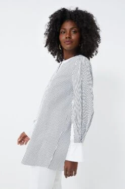 White And Navy Pinstripes Zoe Popover Tunic -ULLA JOHNSON SHOP fRTFBZUJ5EBqzTlsQXqAErazSP08OC9v 1
