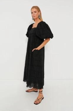 Farm Rio Black Pineapple Cotton Eyelet Maxi Dress -ULLA JOHNSON SHOP fh1wcgJBIyoHSrYW92WKpwArWSbD3y7u 1