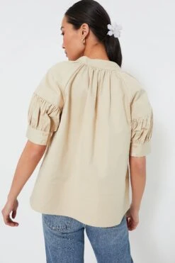 Tan Ruthie Blouse -ULLA JOHNSON SHOP gKshNpDaM49j2vsTqUR4gddy6vYsYxH6 1
